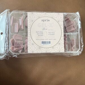 Brand New!! Aprés Gel-X Natural Square Short Nails. Color is MIA